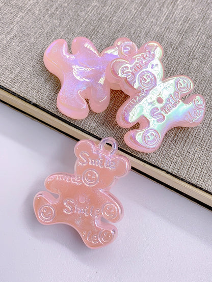 New star mermaid three cute bear pendant diy headdress hair pendant 3