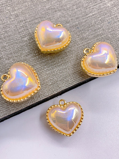 Starry sky color mermaid Ji high-grade heart pendant clothing backpack pendant diy jewelry hanging