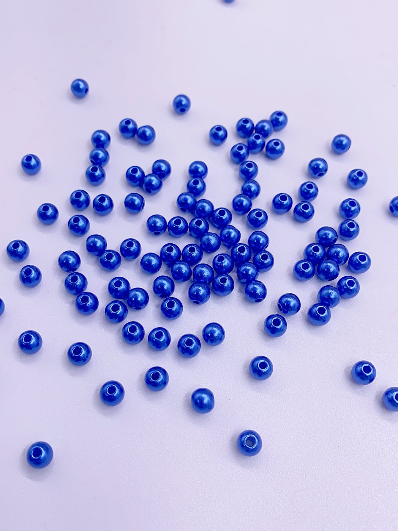 ABS straight hole imitation pearl bright water ground perforated plastic pearl diy beaded bag material jewelry accessories Pearl