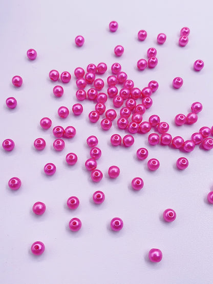 ABS straight hole imitation pearl bright water ground perforated plastic pearl diy beaded bag material jewelry accessories Pearl