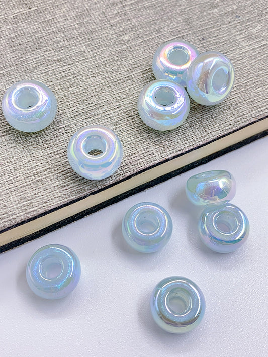 abs imitation pearl Mermaid Star color series acrylic wheel bead flat bead color loose bead pendant necklace wearing bead jewelry