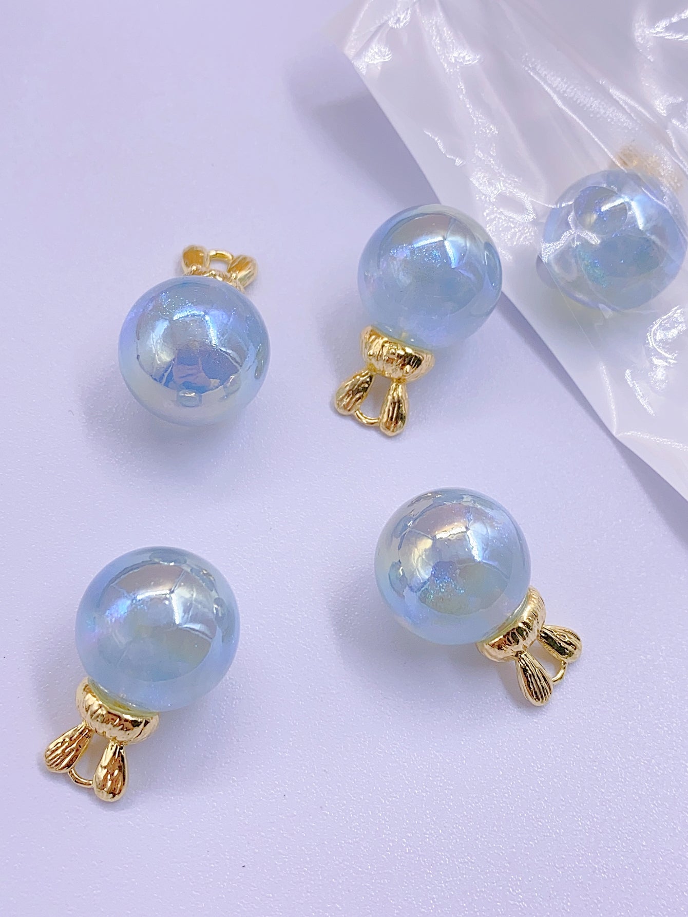 Fashion abs imitation pearl high-grade round bead hanging rabbit style diy cute personality accessories