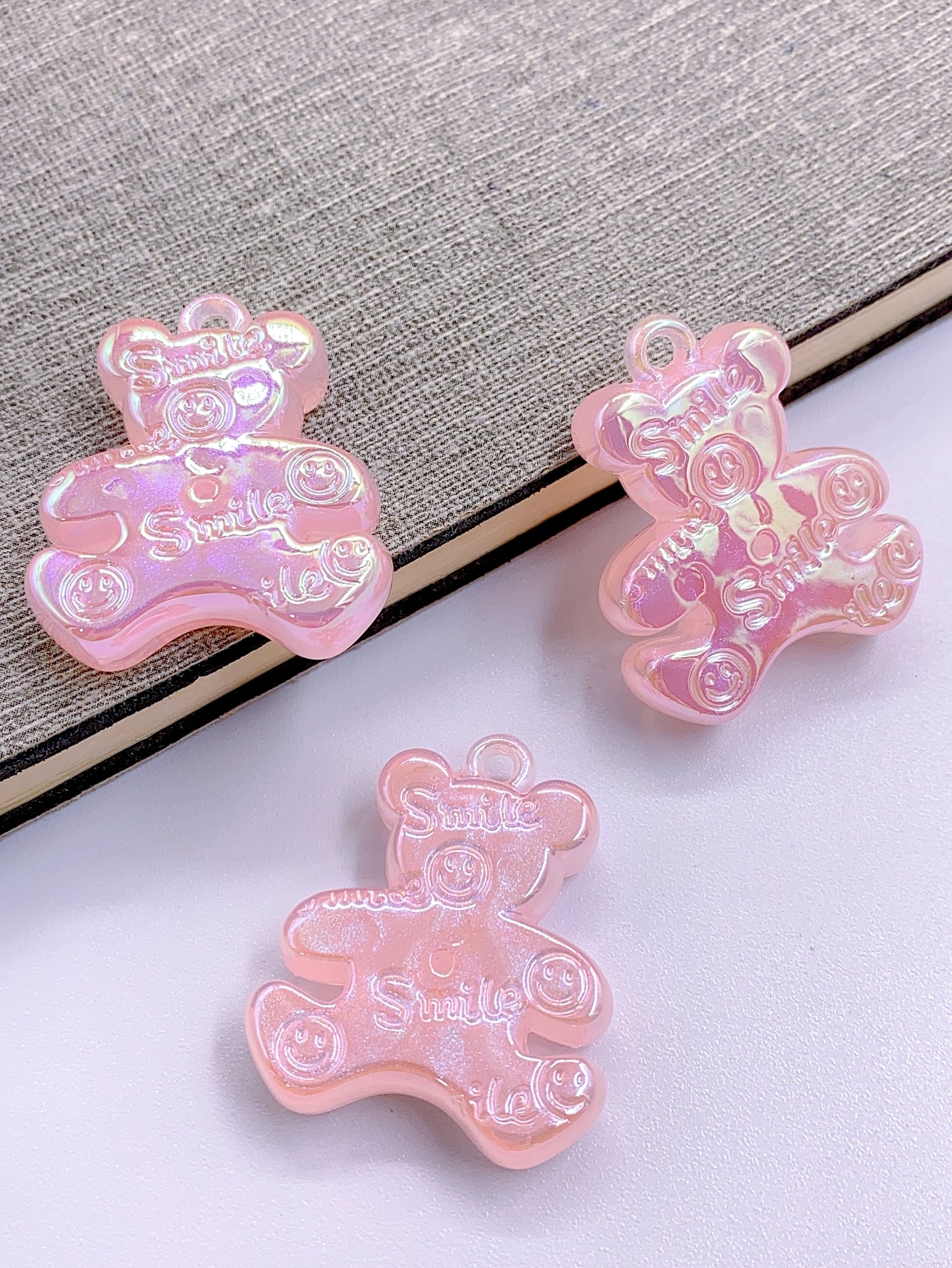 New star mermaid three cute bear pendant diy headdress hair pendant 3