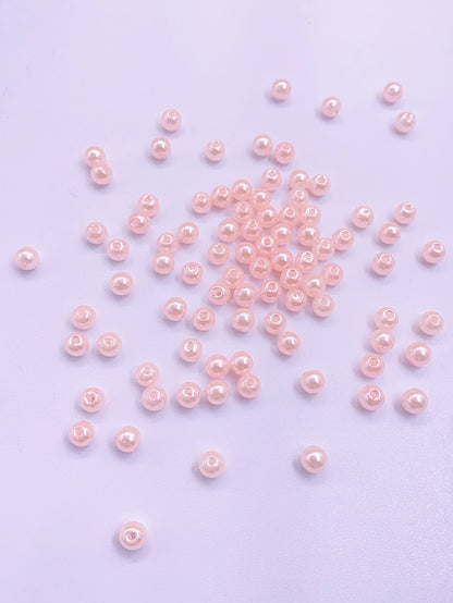 ABS straight hole imitation pearl bright water ground perforated plastic pearl diy beaded bag material jewelry accessories Pearl