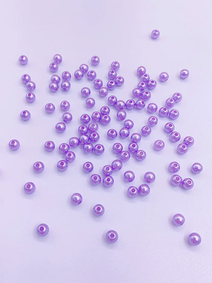 ABS straight hole imitation pearl bright water ground perforated plastic pearl diy beaded bag material jewelry accessories Pearl