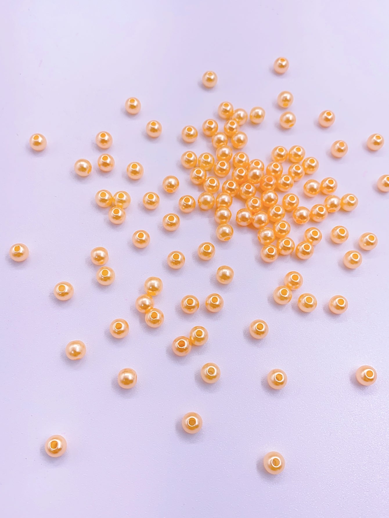 ABS straight hole imitation pearl bright water ground perforated plastic pearl diy beaded bag material jewelry accessories Pearl