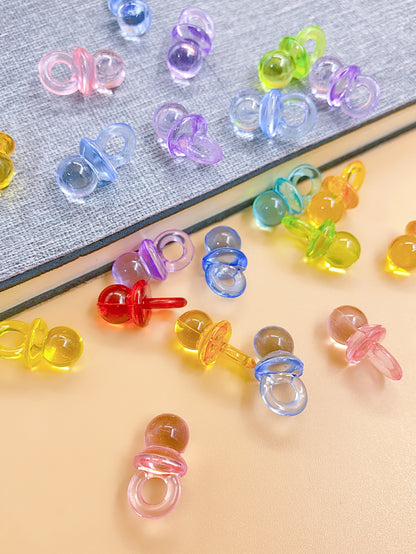 Acrylic transparent crystal plastic multiple transparent gems children's puzzle diy bracelet necklace beaded pendant