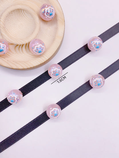 New hand-painted cartoon painted beads Acrylic beading diy loose bead bracelet mobile phone chain accessories drip beads accessories materials