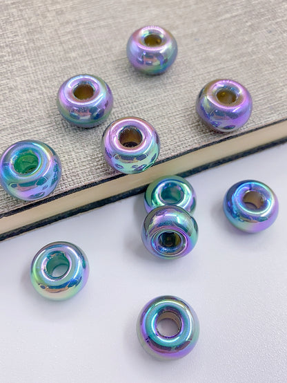 abs imitation pearl Mermaid Star color series acrylic wheel bead flat bead color loose bead pendant necklace wearing bead jewelry