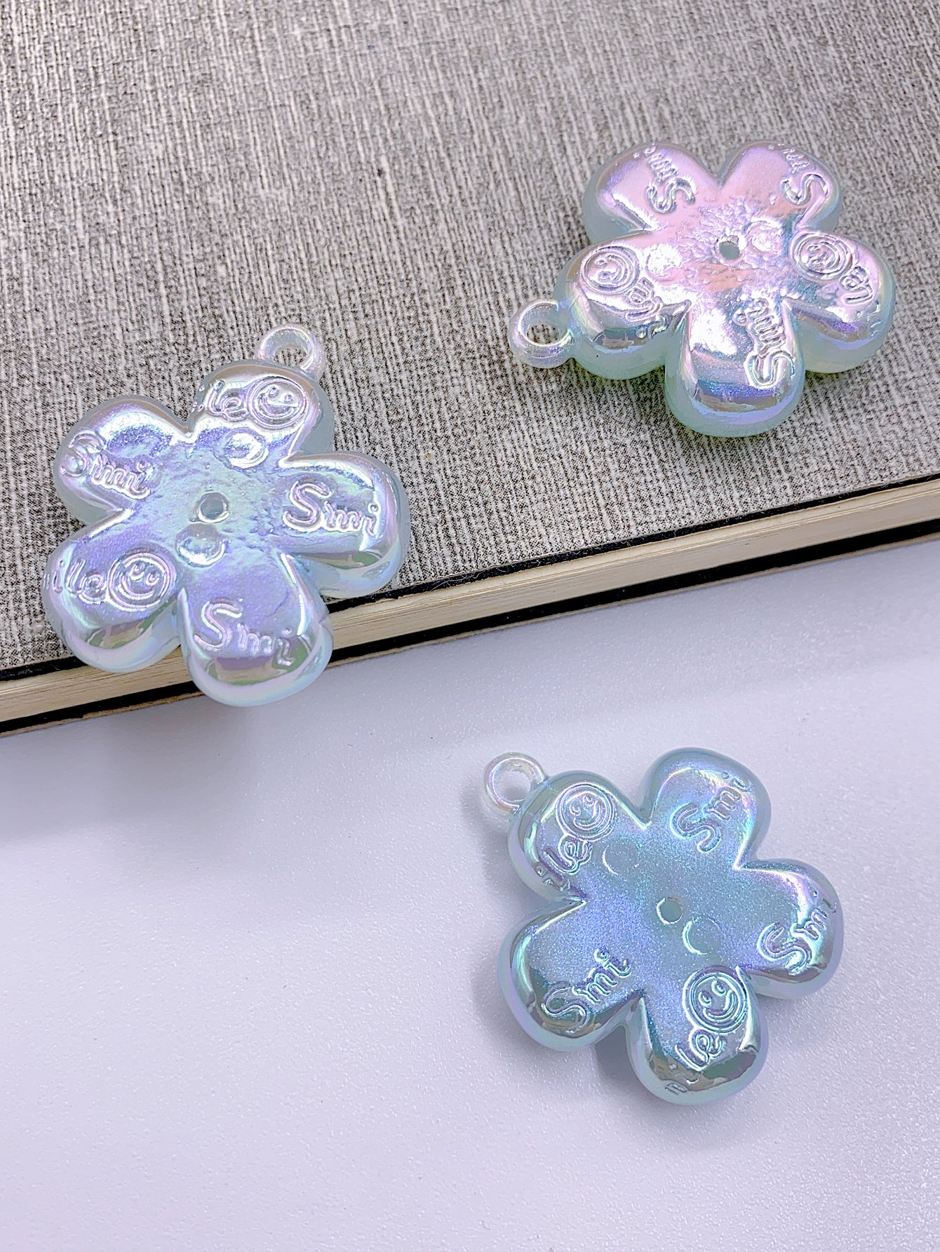 New colorful starry sky color five-petal flower pendant diy jewelry accessories accessories hanging