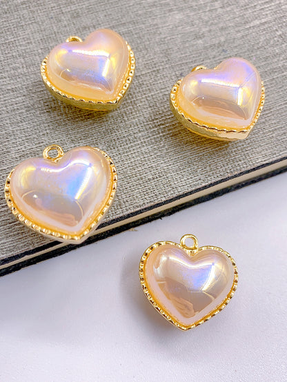 Starry sky color mermaid Ji high-grade heart pendant clothing backpack pendant diy jewelry hanging