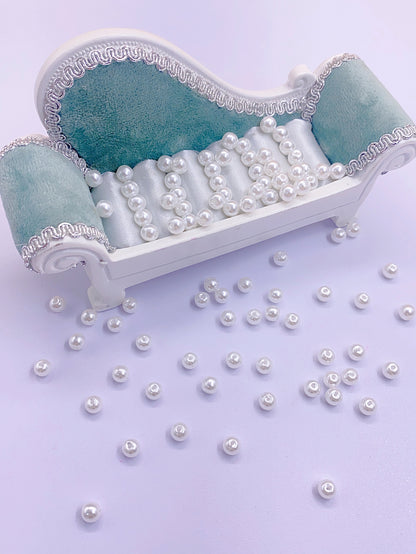 ABS straight hole imitation pearl bright water ground perforated plastic pearl diy beaded bag material jewelry accessories Pearl