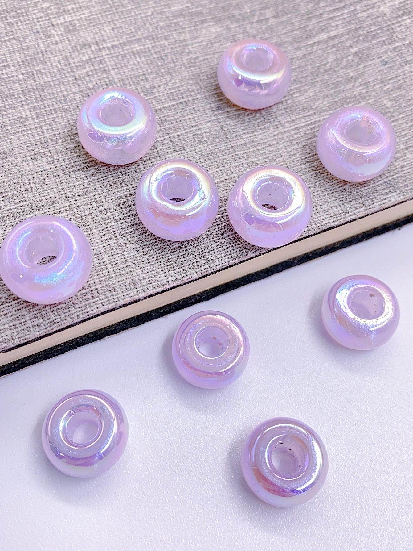 abs imitation pearl Mermaid Star color series acrylic wheel bead flat bead color loose bead pendant necklace wearing bead jewelry