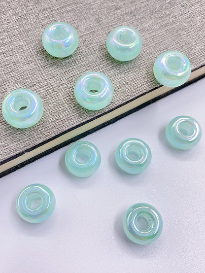 abs imitation pearl Mermaid Star color series acrylic wheel bead flat bead color loose bead pendant necklace wearing bead jewelry