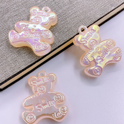 New star mermaid three cute bear pendant diy headdress hair pendant 3