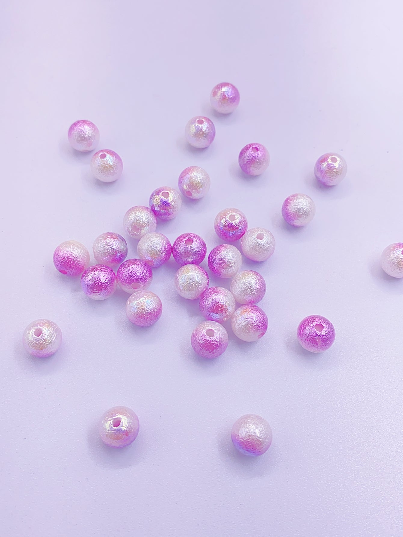 New fashion personality straight hole wrinkle pearl imitation ABS linen beads diy handmade beaded clothing jewelry accessories materials