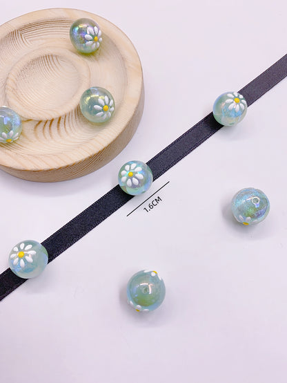 New cute hand-painted cartoon beads Acrylic beading diy loose bead bracelet mobile phone chain accessories drop beads accessories material