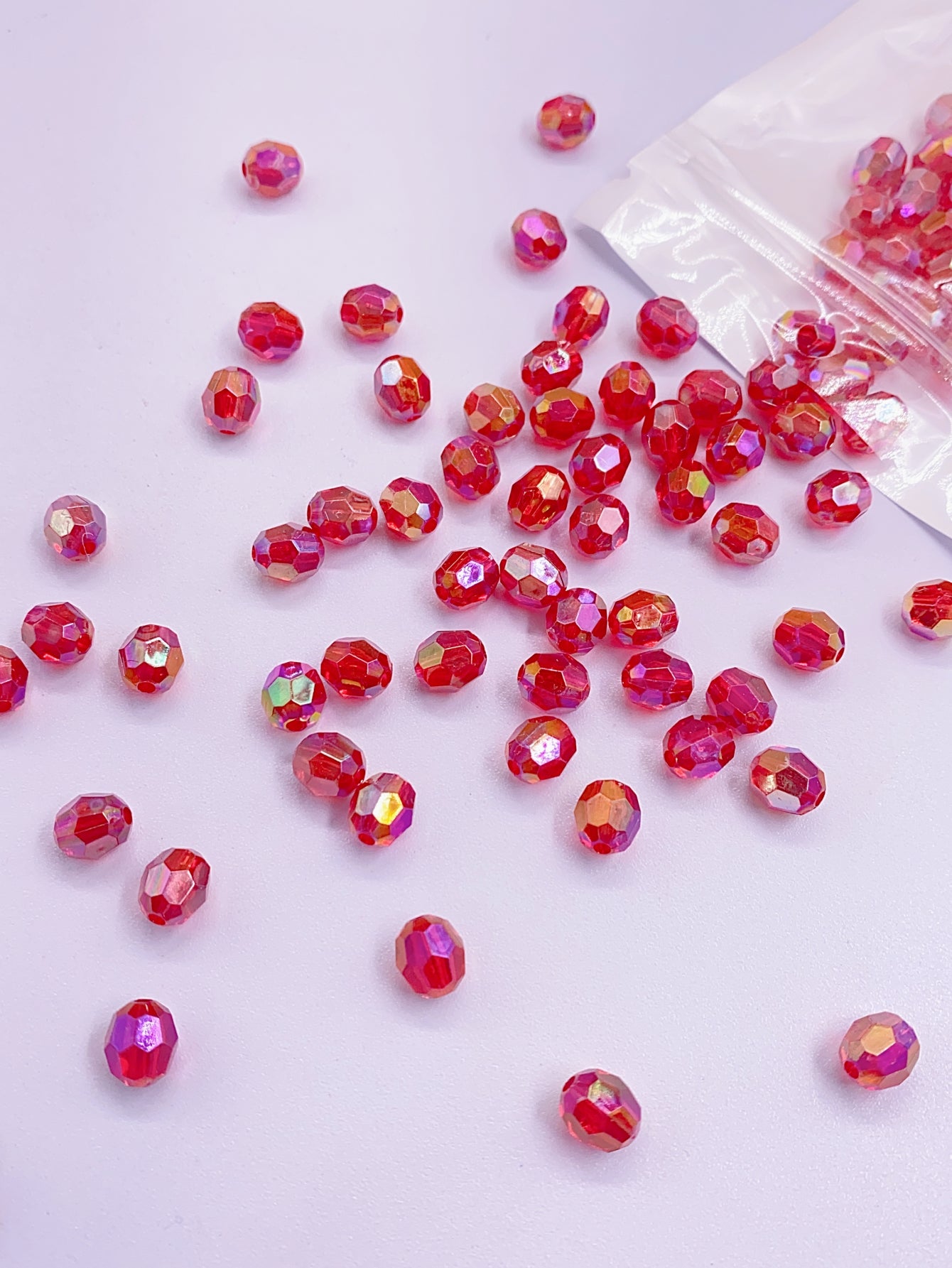 Polyargyle beads Glass crystal beads diy accessories Handmade hair accessories beaded material with holes