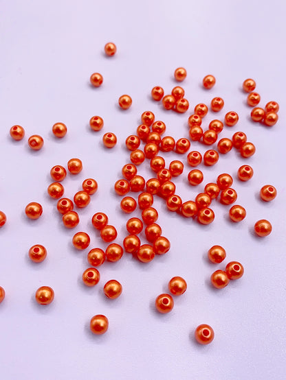 ABS straight hole imitation pearl bright water ground perforated plastic pearl diy beaded bag material jewelry accessories Pearl