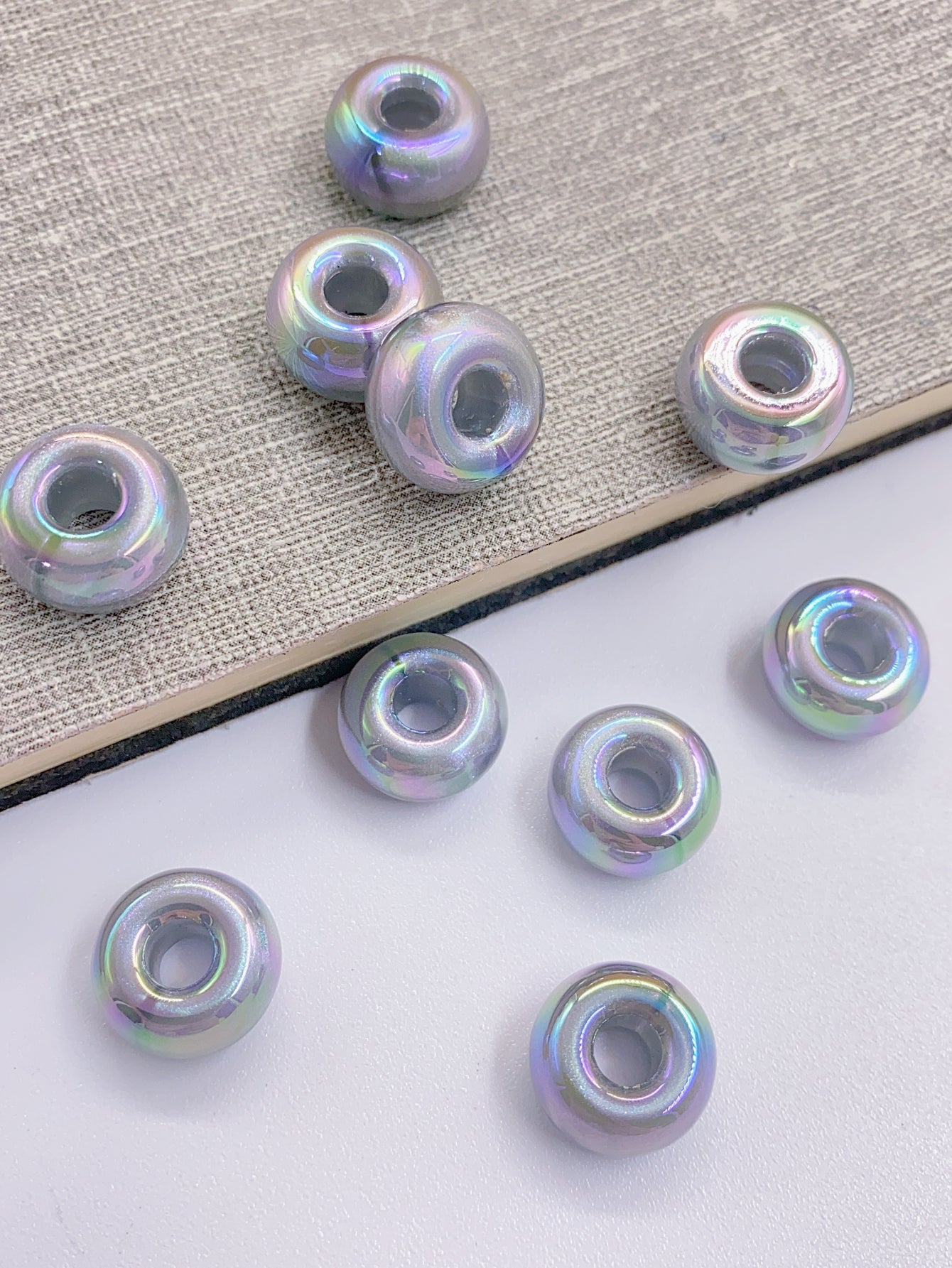 abs imitation pearl Mermaid Star color series acrylic wheel bead flat bead color loose bead pendant necklace wearing bead jewelry