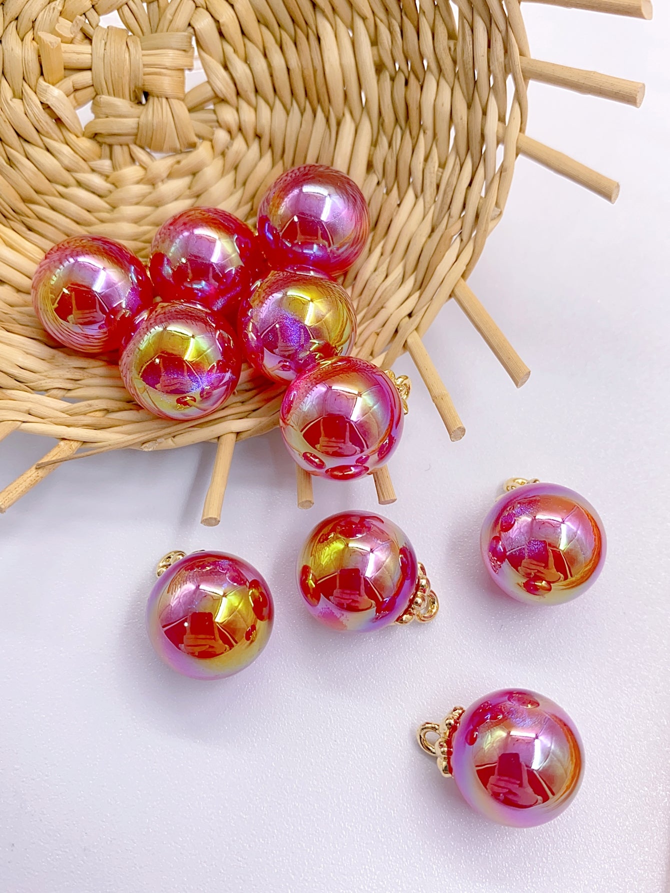 abs high-end mermaid star color series round bead jewelry clothing diy accessories material pearl