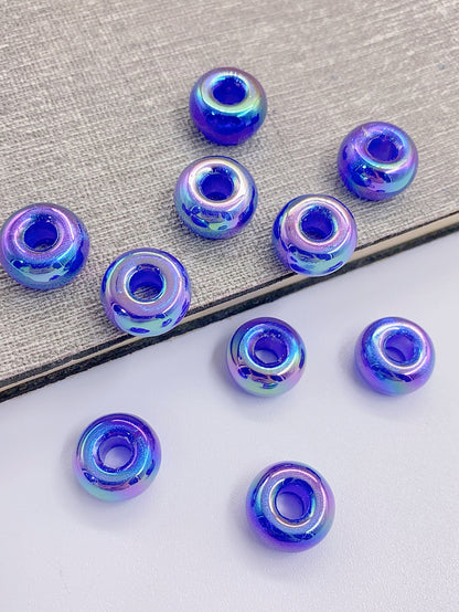 abs imitation pearl mermaid Star color series acrylic wheel bead flat bead color loose bead pendant necklace wearing bead jewelry 10 pieces