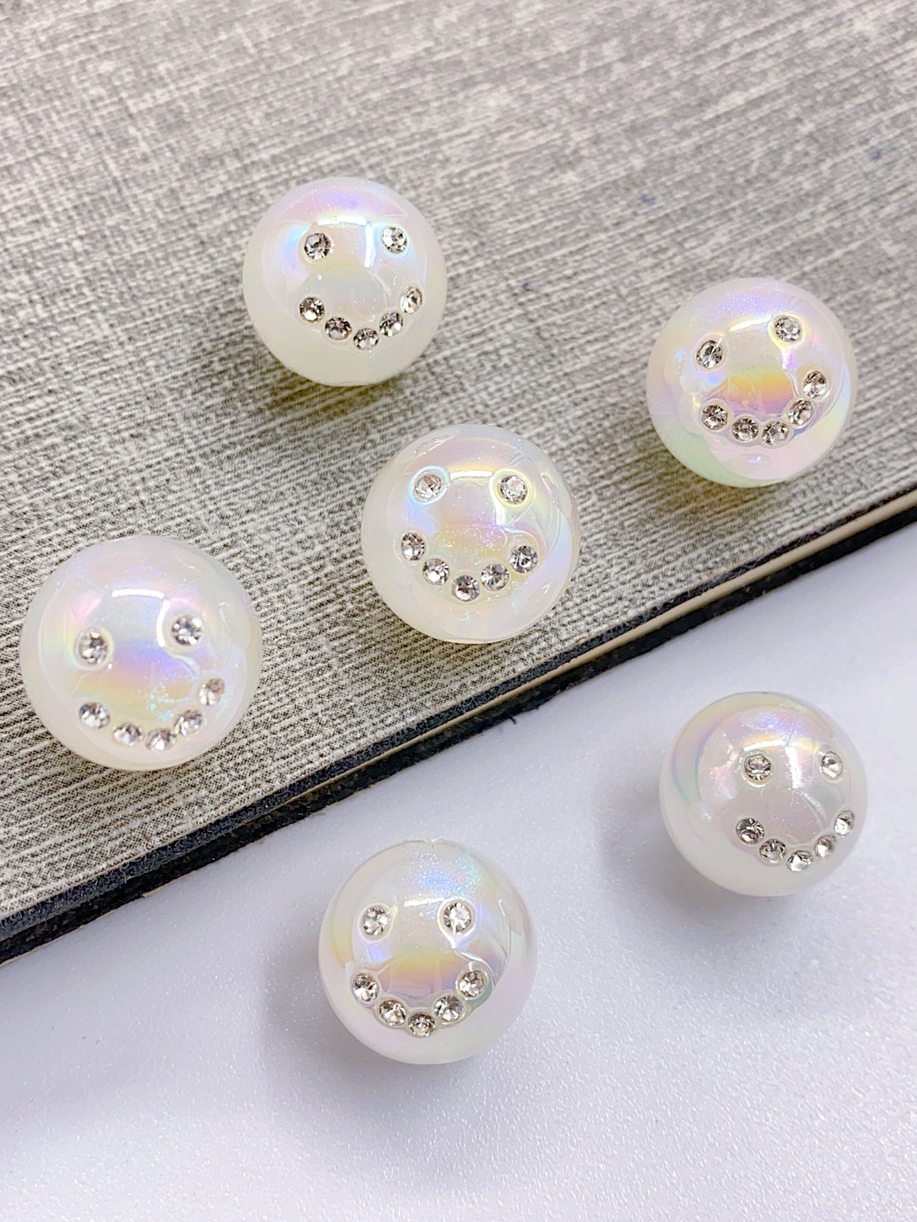 DIY accessories accessories ABS pearl set diamond round ball pendant accessories mixed hand-beaded