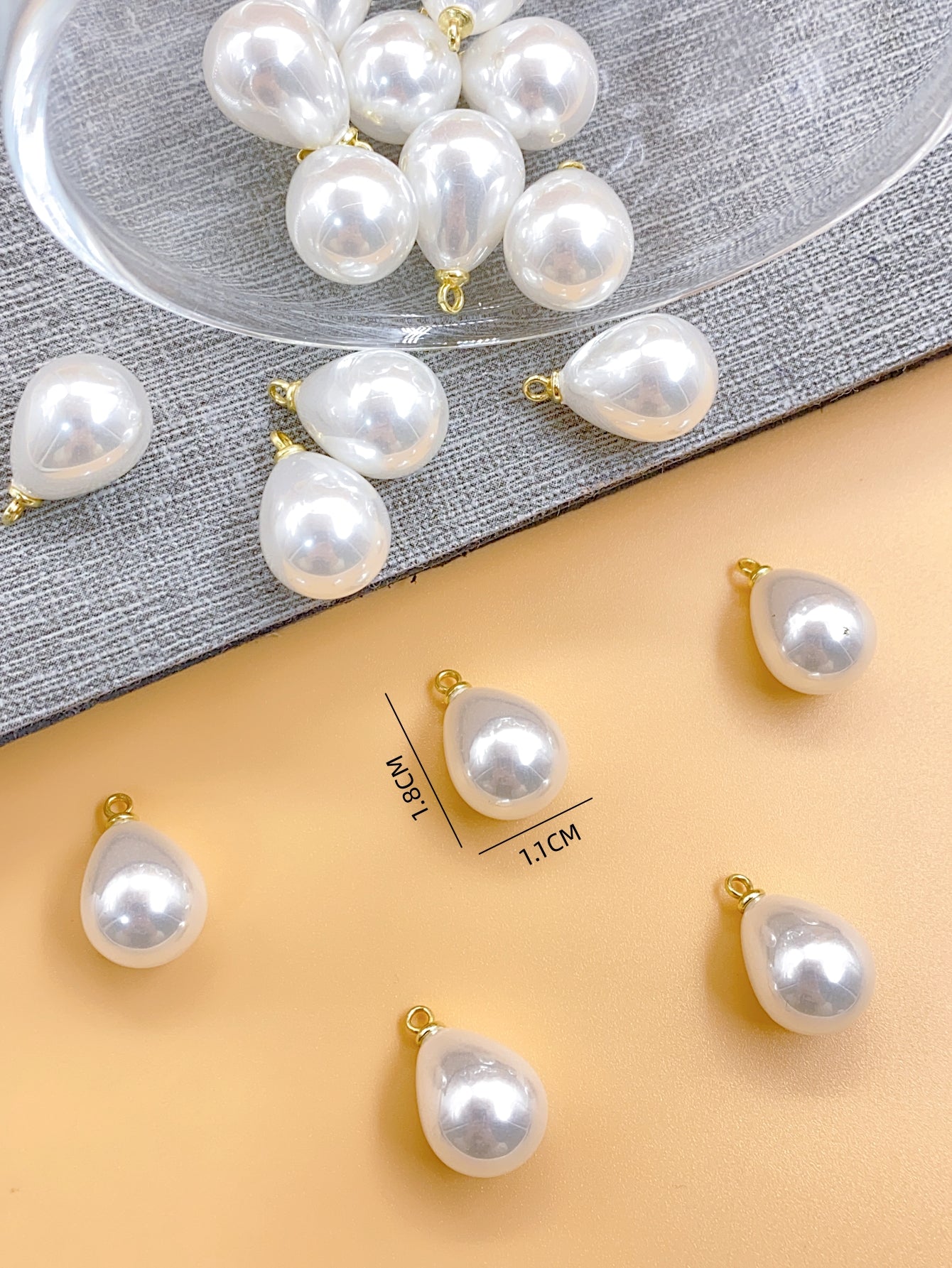 New high quality ABS high brightness Water drop Pearl Pendant diy accessories accessories