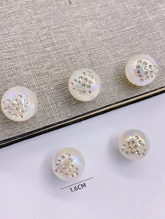 DIY accessories accessories ABS pearl set diamond round ball pendant accessories mixed hand-beaded