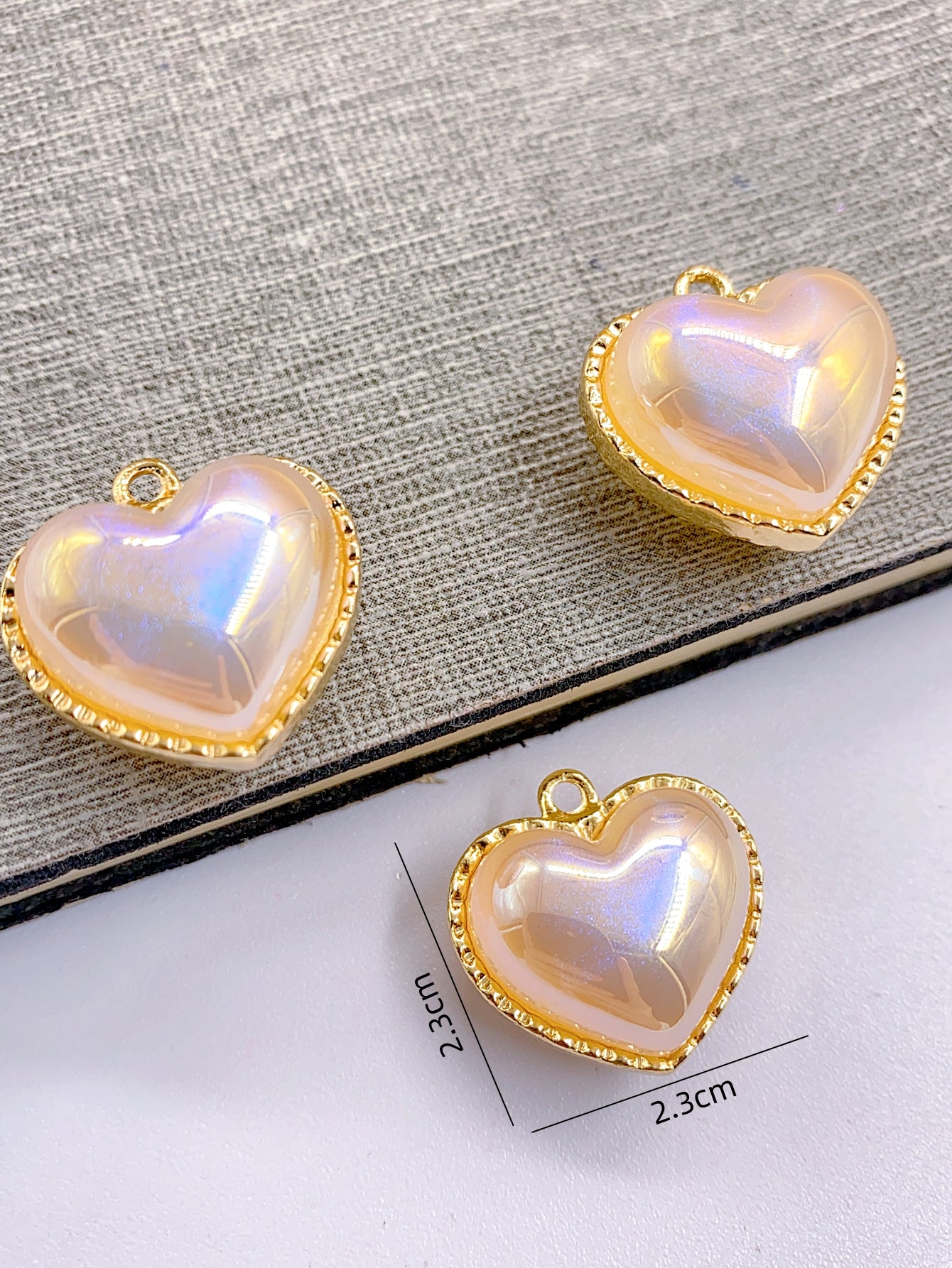 Starry sky color mermaid Ji high-grade heart pendant clothing backpack pendant diy jewelry hanging