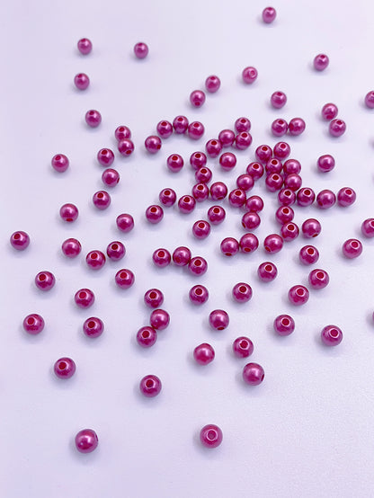 ABS straight hole imitation pearl bright water ground perforated plastic pearl diy beaded bag material jewelry accessories Pearl