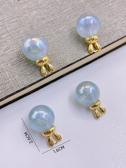 Fashion abs imitation pearl high-grade round bead hanging rabbit style diy cute personality accessories